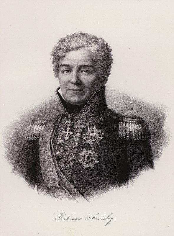 Niklaus Franz von Bachmann，参加过拿破仑战争的瑞士将军（雕刻）。 作者 瑞士学校