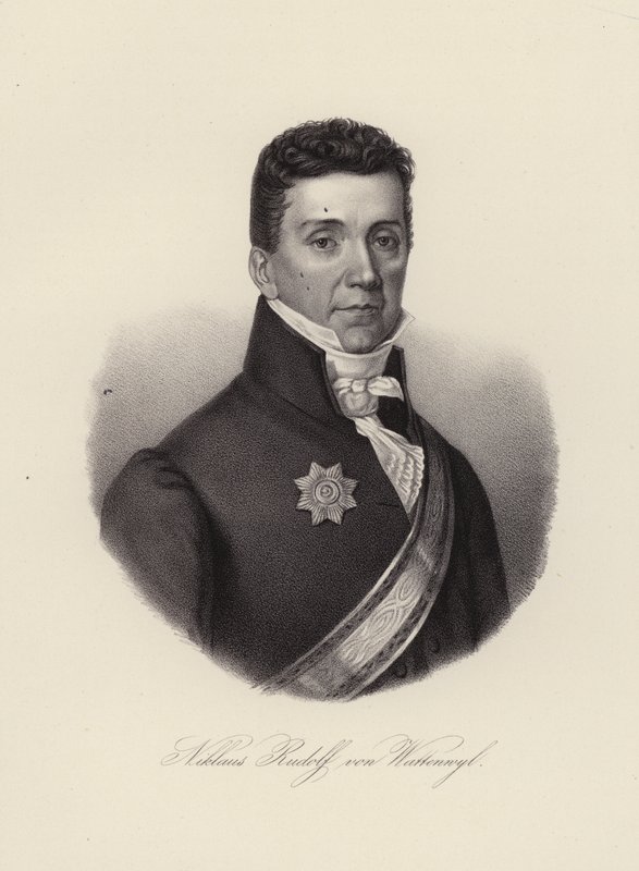 Niklaus Rudolf von Wattenwyl，瑞士将军和伯尔尼市复兴运动的最后一位市长（版画） 作者 瑞士学校
