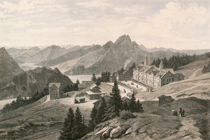 Rigi-Kaltbad，望向皮拉图斯山 作者 瑞士学校