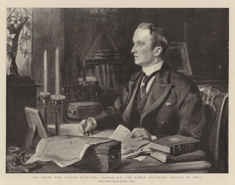 尊敬的George Nathaniel Curzon，新任命的印度总督 作者 悉尼先验厅