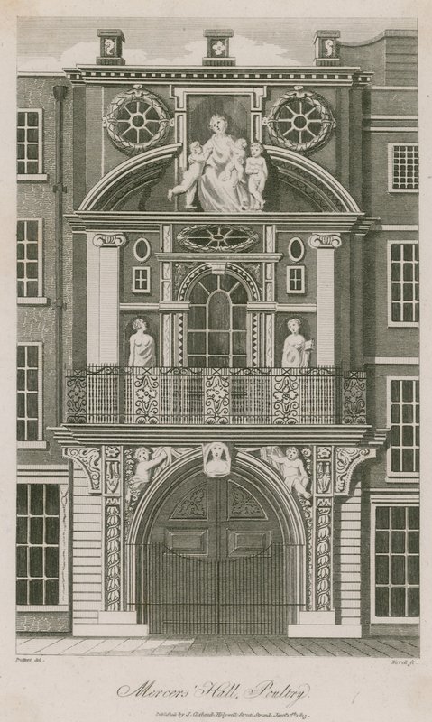 Mercer&39;s Hall，Cheapside，伦敦 作者 T.香Pra