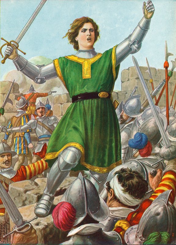 Caterina Sforza于1500年1月12日率领抵抗Forli 作者 坦克雷迪·斯卡佩利