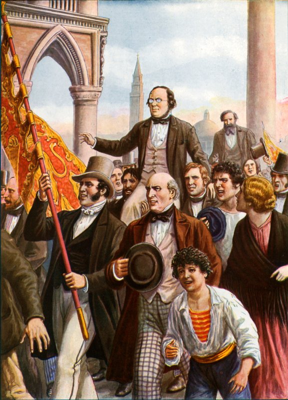 Daniele Manin和Niccolo Tommaseo于1848年3月18日从监狱获释 作者 坦克雷迪·斯卡佩利