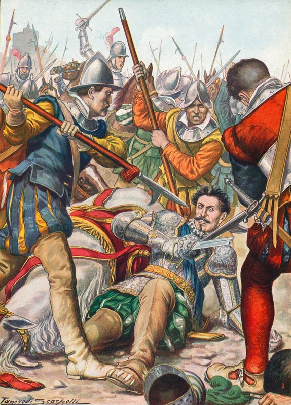 Gaston de Foix于1512年在拉文纳战役中丧生 作者 坦克雷迪·斯卡佩利