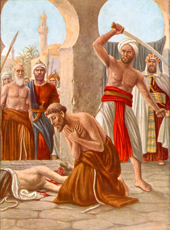 在印度的兄弟Jacopo de Padova的Martydom 作者 坦克雷迪·斯卡佩利