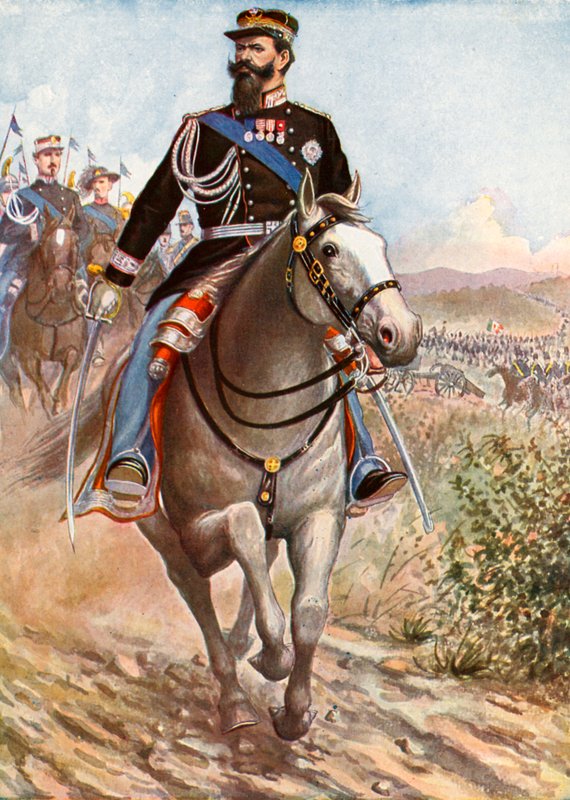 维克托·伊曼纽尔（Victor Emmanuel）回顾了克里米亚战争的部队 作者 坦克雷迪·斯卡佩利