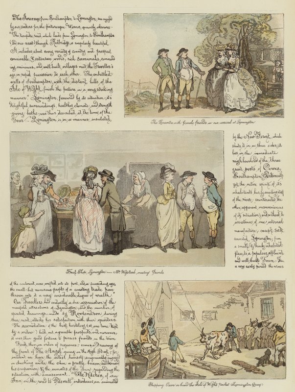 Rowlandson的巡回赛之旅，1782年（chromolitho） 作者 托马斯·罗兰森