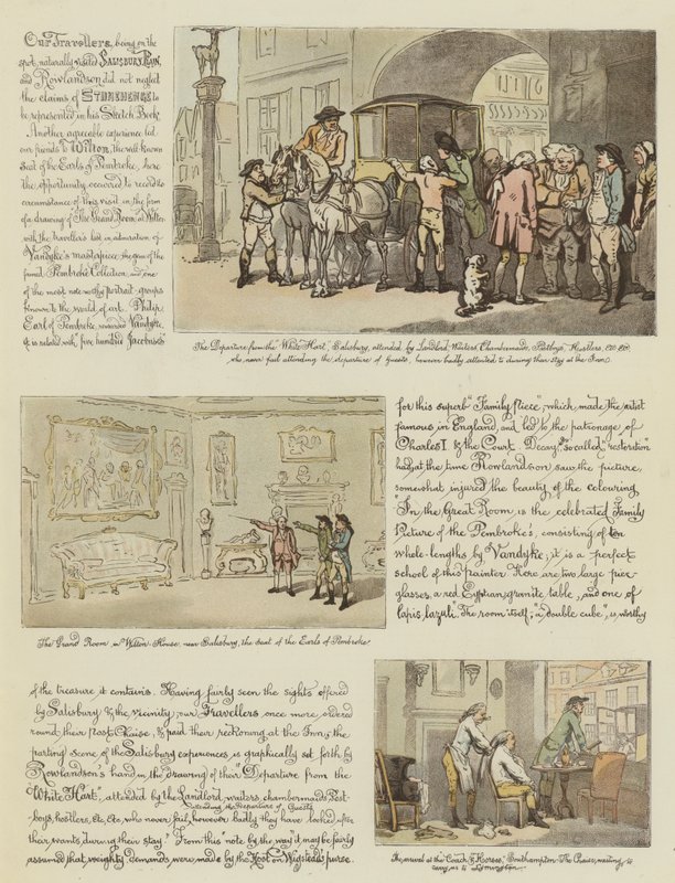 Rowlandson的巡回赛之旅，1782年（chromolitho） 作者 托马斯·罗兰森
