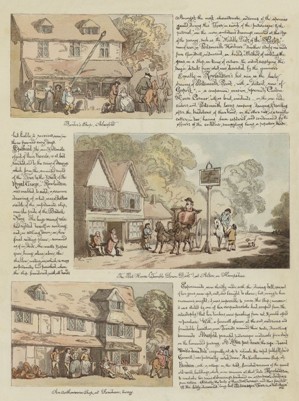 Rowlandson的巡回赛之旅，1782年（chromolitho） 作者 托马斯·罗兰森