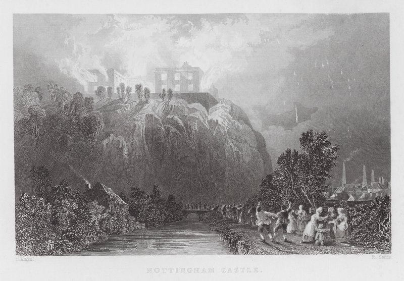 Nottingham Castle (engraving) 作者 托马斯（后）Allom