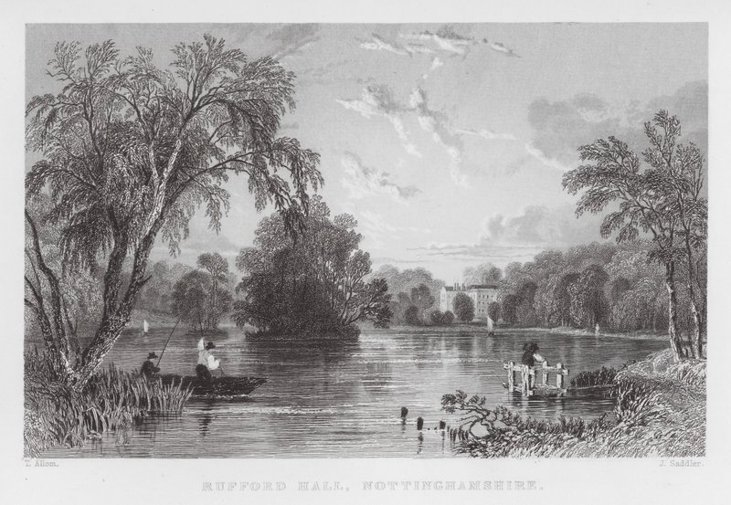 Rufford Hall, Nottinghamshire (engraving) 作者 托马斯（后）Allom