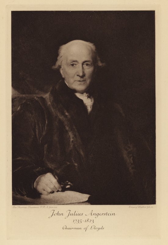约翰·朱利叶斯·安格斯坦 (John Julius Angerstein)，伦敦劳合社董事长（雕刻） 作者 托马斯（后）劳伦斯