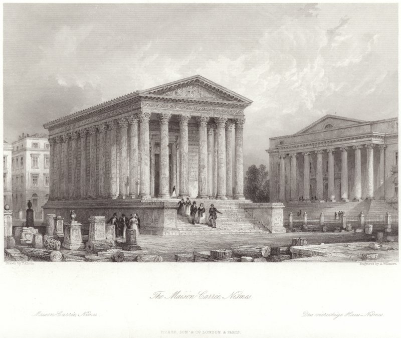尼姆的Maison Carree 作者 托马斯·阿隆
