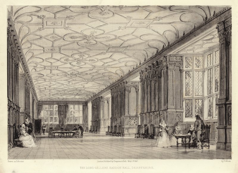 长廊，Haddon Hall，德比郡（lithotint） 作者 托马斯·阿隆
