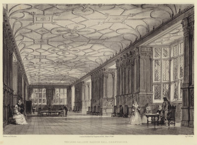长廊，Haddon Hall，德比郡 作者 托马斯·阿隆