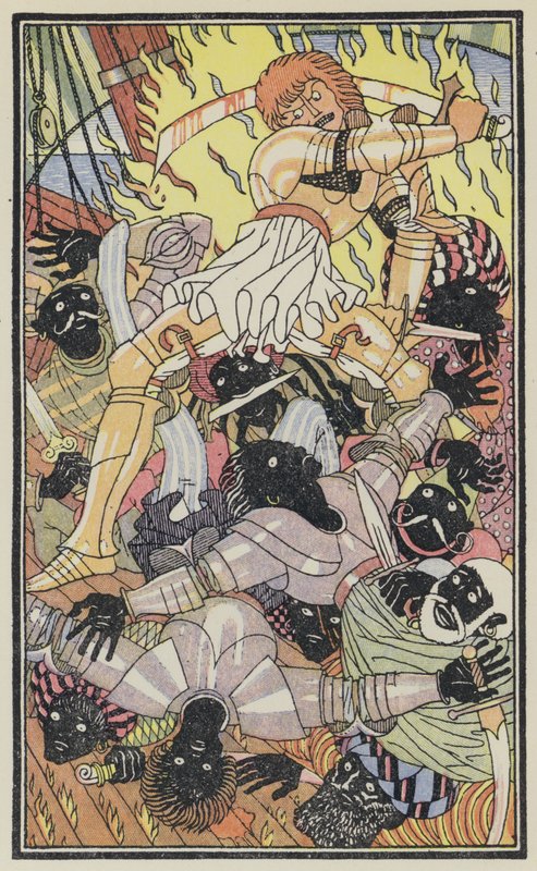 薄伽丘十日谈》插图（彩色石版画） 作者 托马斯·德里克