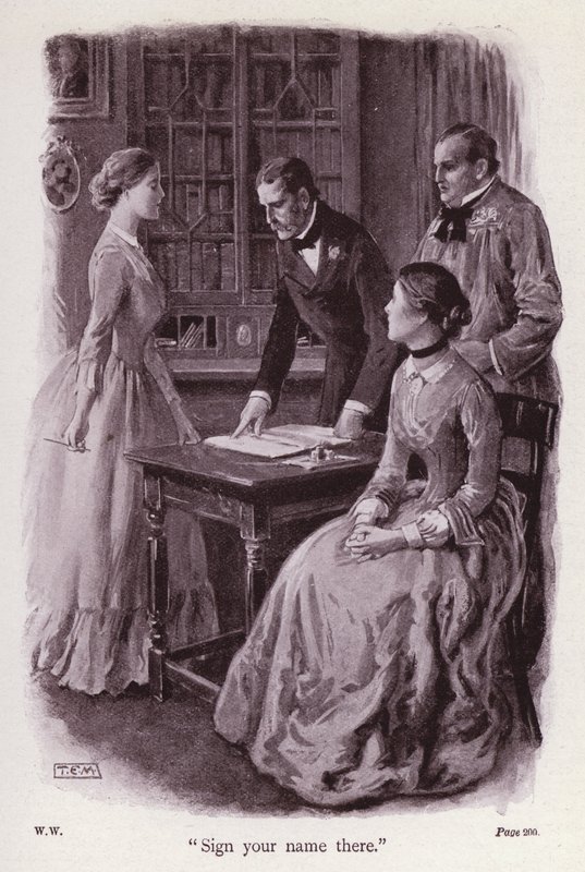 Illustration for The Woman In White by Wilkie Collins (litho) 作者 托马斯·艾尔·麦克林