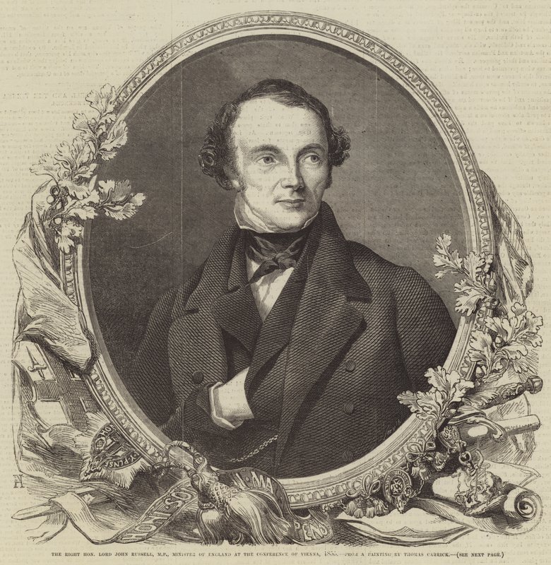 尊敬的约翰罗素勋爵，英国国会议员，1855年在维也纳会议上的英格兰部长 作者 托马斯·希思菲尔德·卡里克