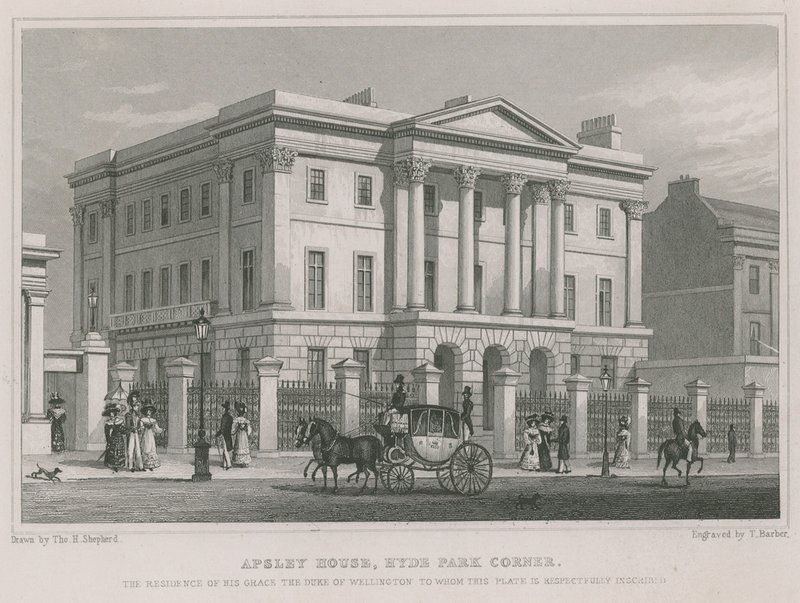 Apsley House，海德公园角，伦敦，惠灵顿公爵的住所 作者 托马斯·霍斯默牧羊人