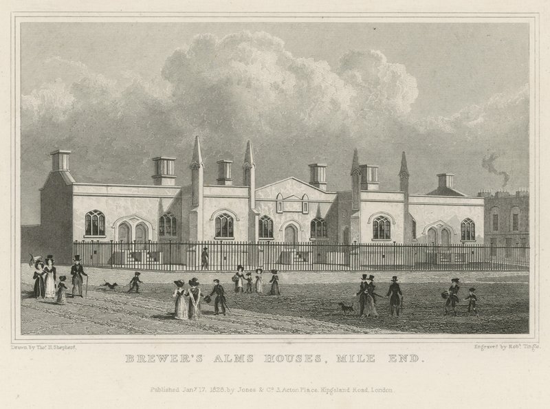 Brewer&39;s Alms Houses in Mile End 作者 托马斯·霍斯默牧羊人