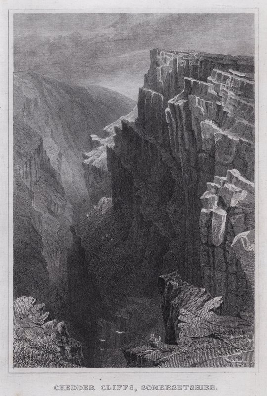 Chedder Cliffs, Somersetshire (engraving) 作者 托马斯·霍斯默牧羊人