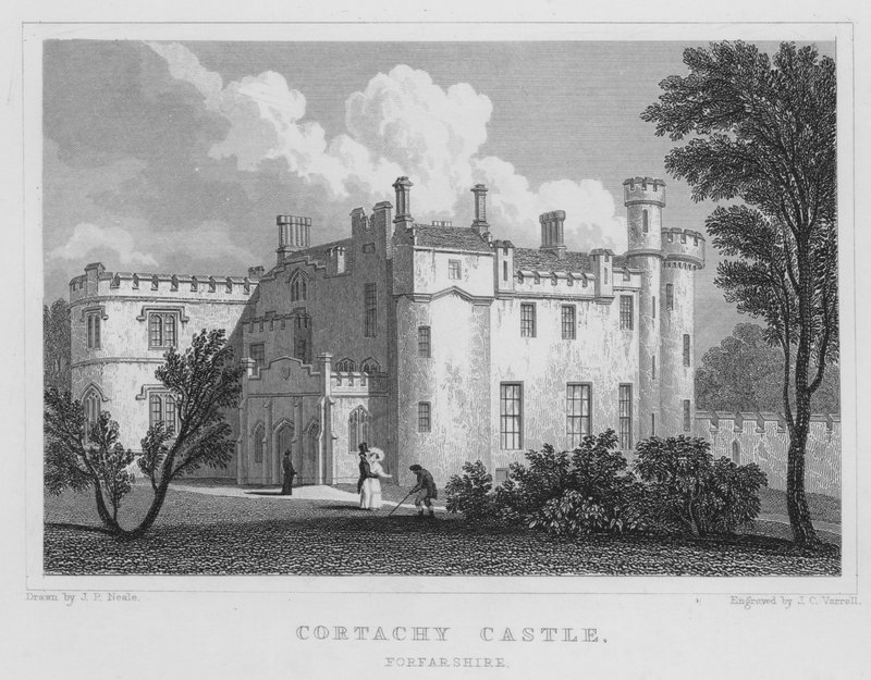 Cortachy Castle, Forfarshire (雕刻) 作者 托马斯·霍斯默牧羊人