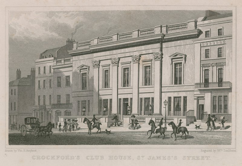 Crockford俱乐部会所，St James&39;s Street，伦敦 作者 托马斯·霍斯默牧羊人