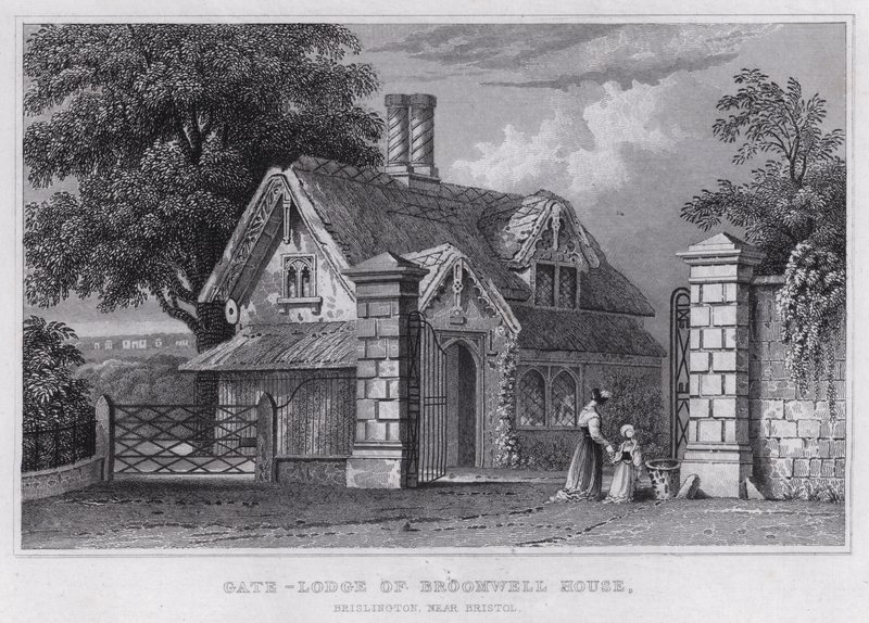 Gate-Lodge of Broomwell House, Brislington, near Bristol (engraving) 作者 托马斯·霍斯默牧羊人