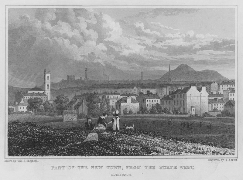 Part of the New Town, from the North West, Edinburgh (engraving) 作者 托马斯·霍斯默牧羊人