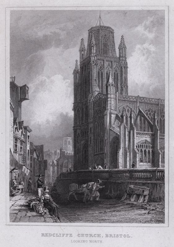 Redcliffe Church, Bristol, looking North (engraving) 作者 托马斯·霍斯默牧羊人