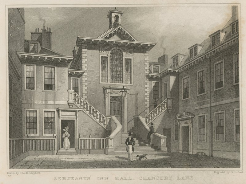 Serjeants&39;Inn Hall，伦敦Chancery Lane 作者 托马斯·霍斯默牧羊人