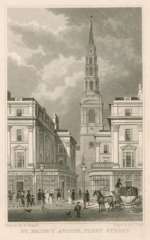 St Bride&39;s Avenue，Fleet Street，London 作者 托马斯·霍斯默牧羊人