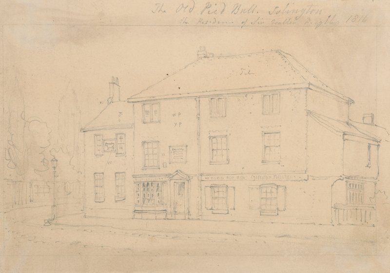 The Old Pied Bull Inn，伊斯灵顿（墨水在纸上） 作者 托马斯·霍斯默牧羊人