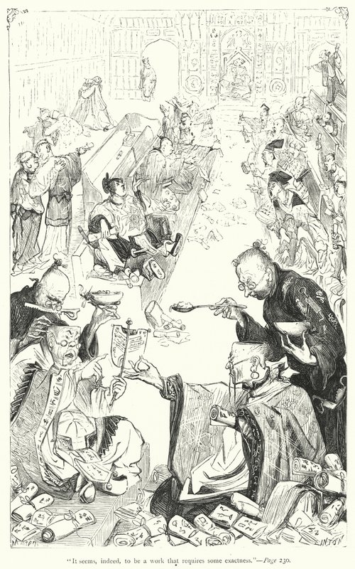 乔纳森-斯威夫特的《格列佛游记》插图（雕刻）。 作者 托马斯·莫顿