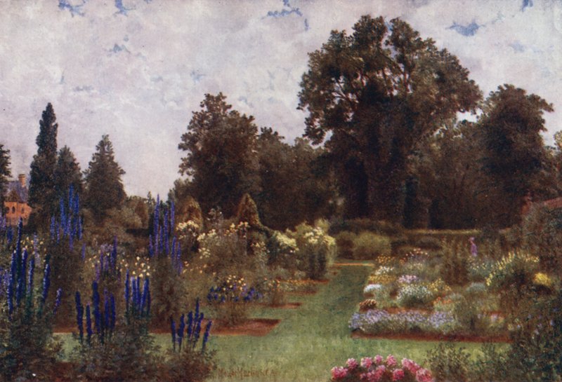 Kew Gardens: Herbaceous Gardens (colour litho) 作者 托马斯·莫尔·马丁