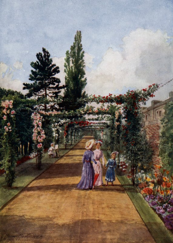 Kew Gardens: The Rosary (colour litho) 作者 托马斯·莫尔·马丁