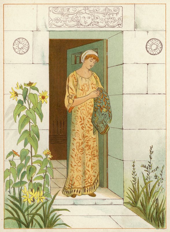 Danae（彩色平版印刷）。 作者 托马斯·拉尔夫·斯彭斯