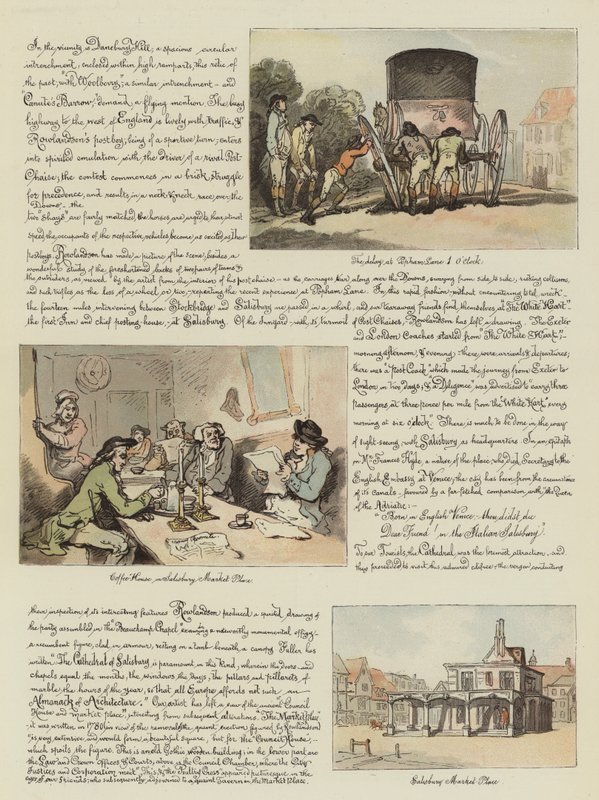 Rowlandson的巡回赛之旅，1782年（chromolitho） 作者 托马斯·罗兰森