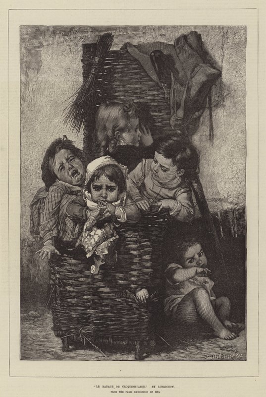 La Bagage de Croquemitaine，来自1874年的巴黎展览 作者 Timoleon-Marie Lobrichon
