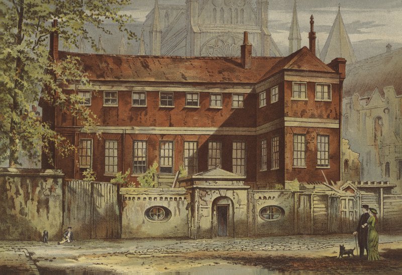 Ashburnham House，Dean&39;s Yard，威斯敏斯特（chromolitho） 作者 沃尔多·萨金特