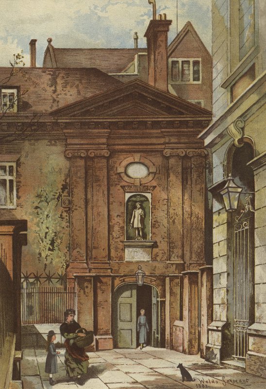 Gateway，Christ&39;s Hospital，Newgate Street，City（chromolitho） 作者 沃尔多·萨金特