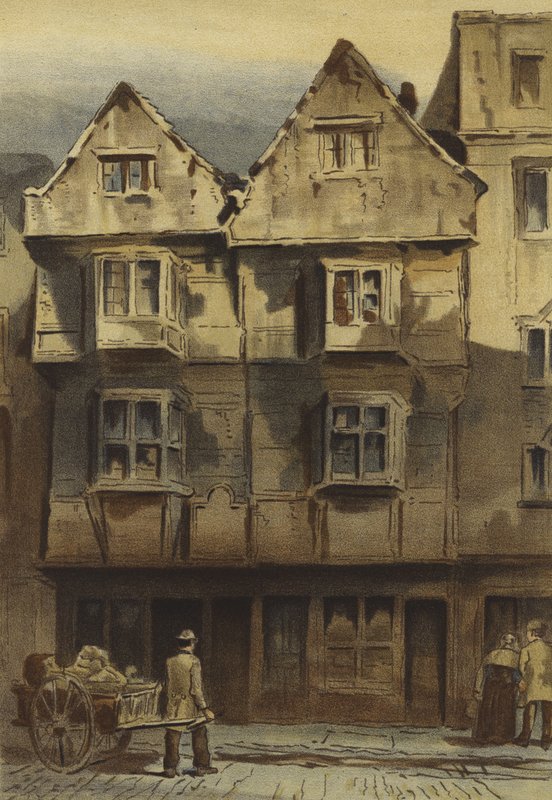 Old Houses，Wych Street，Drury Lane（chromolitho）尽头 作者 沃尔多·萨金特