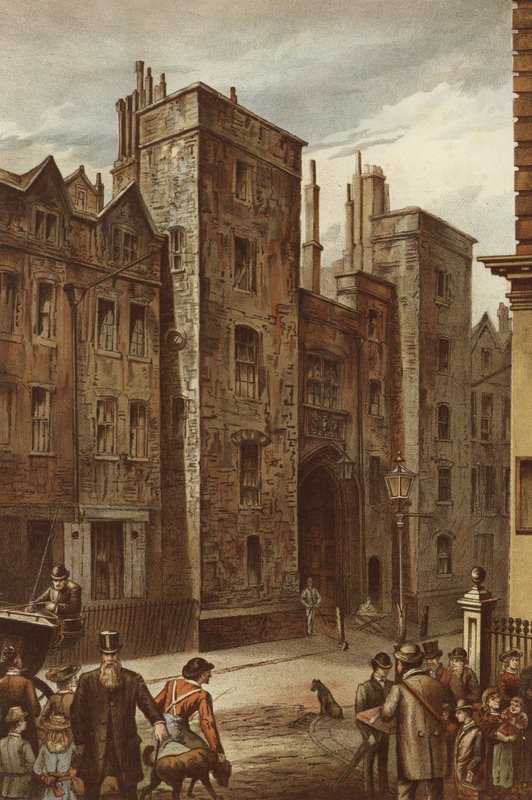 Tudor Gateway，Lincoln&39;s Inn，Chancery Lane（chromolitho） 作者 沃尔多·萨金特