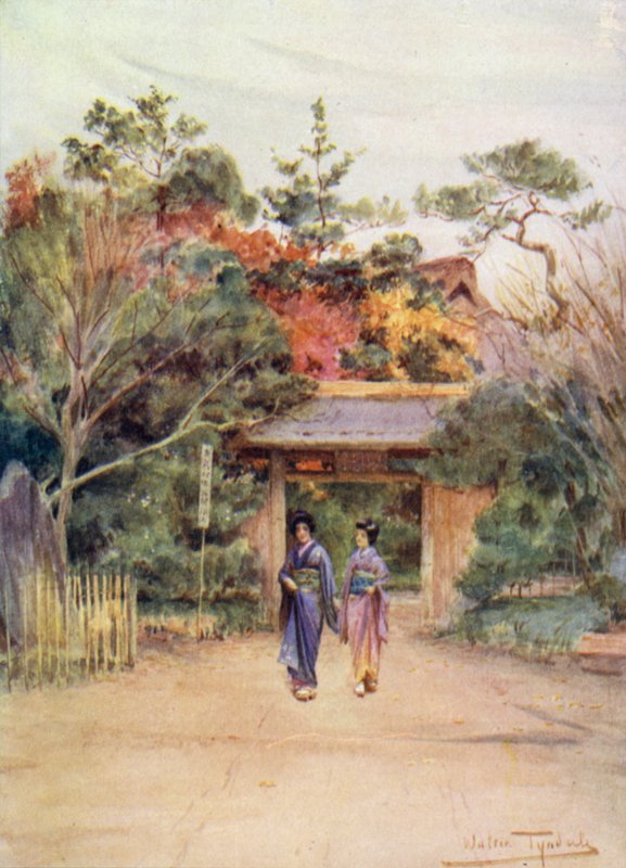 Tokio附近的Shakwe花园门户 作者 沃尔特·弗雷德里克·屋顶·廷代尔