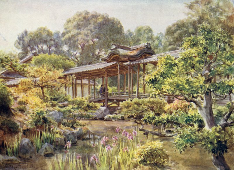 南京寺佛教寺院花园，京都 作者 沃尔特·弗雷德里克·屋顶·廷代尔