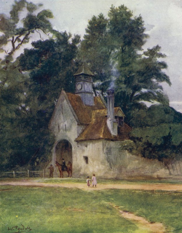 The New Forest: The Gateway, Beaulieu Palace (colour litho) 作者 沃尔特·弗雷德里克·屋顶·廷代尔