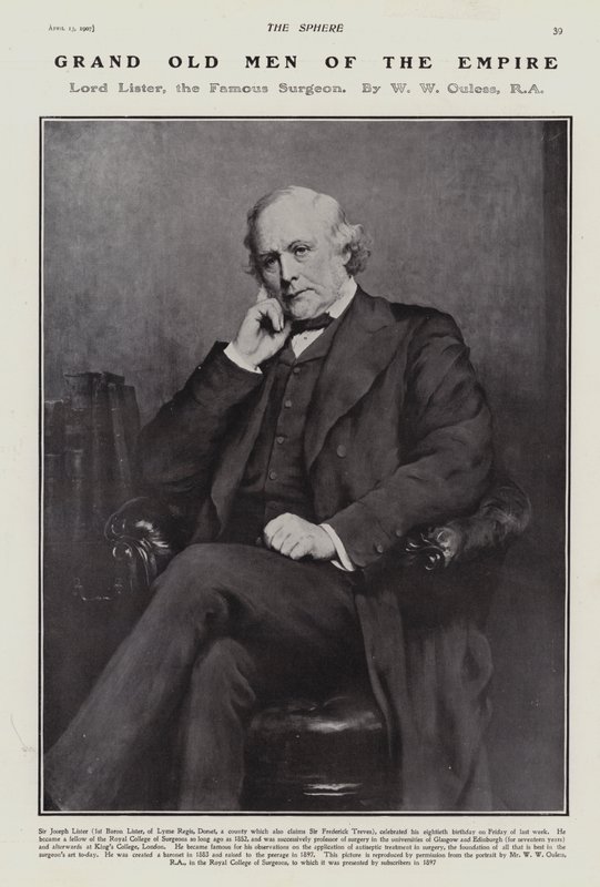 Joseph Lister 作者 沃尔特·威廉（后）瓦利斯（Ouless）