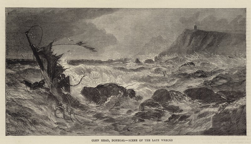 Glen Head，Donegal，沉没的残骸现场 作者 沃尔特·威廉·梅