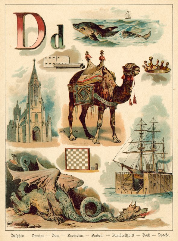 字母 D (chromolitho) 作者 沃尔特·茨威格
