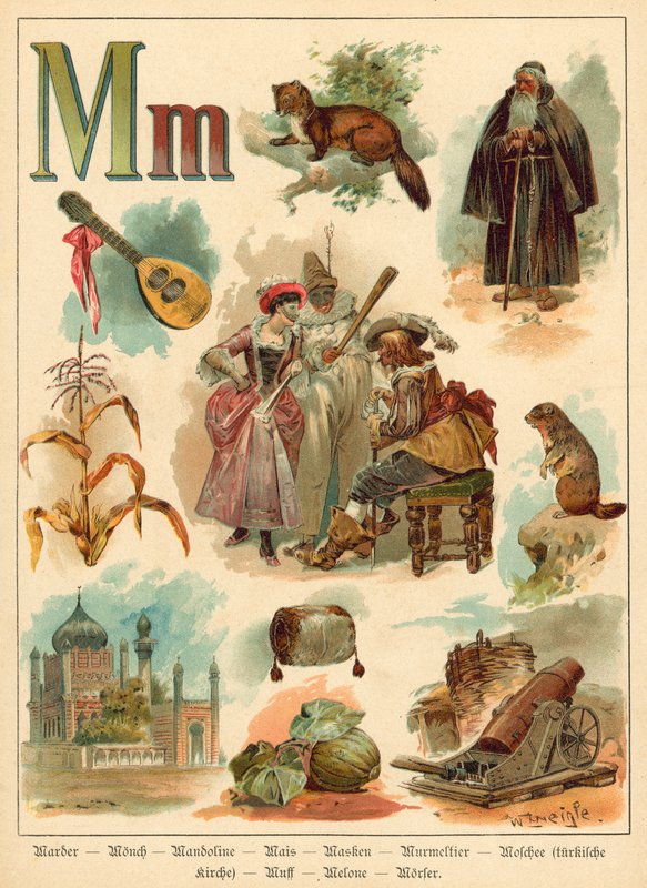 Letter M (chromolitho) 作者 沃尔特·茨威格
